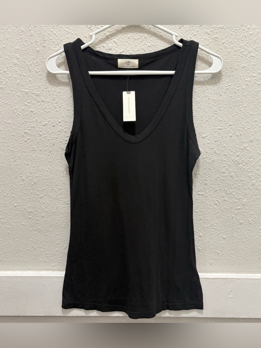 Anthropologie T.La Alissa Layering Tank in Black NWT XS